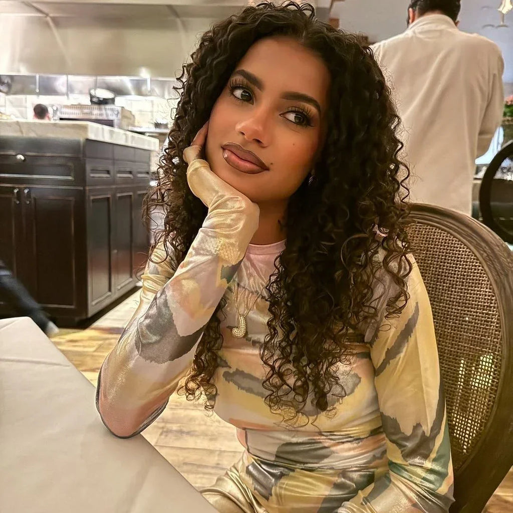 Collar inicial de diamantes Bubble