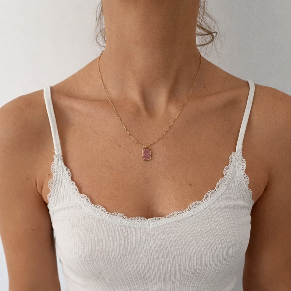 Collar Piedra Rosada